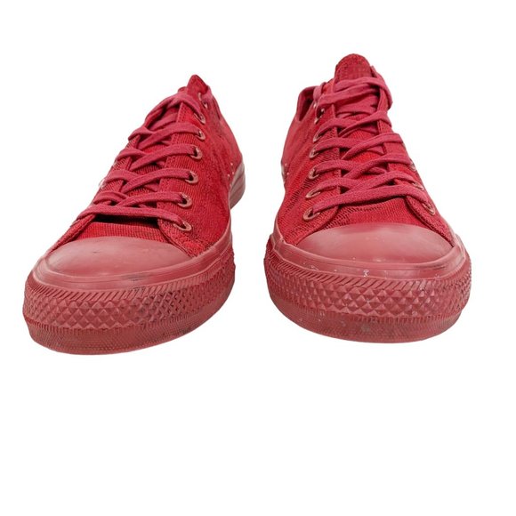 Converse Mens Sz 12 All Star Chuck Taylor Shoes Red OX 149543C Low Top Sneakers - Picture 4 of 15